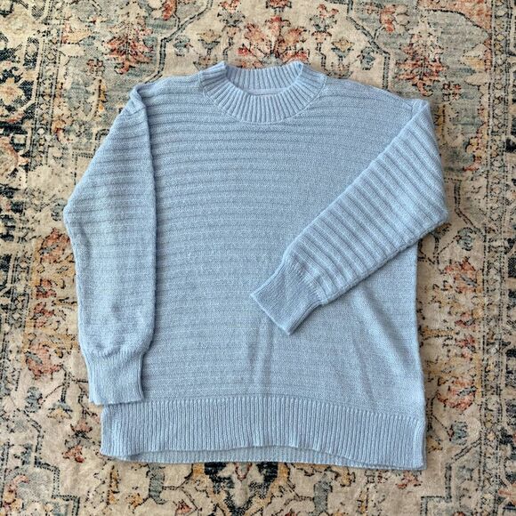 Light Blue Light Weight Sweater by Style&Co Semi Sheer Size Large - Picture 2 of 10